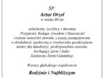 Zmarł Artur Orzeł [1932-2021]